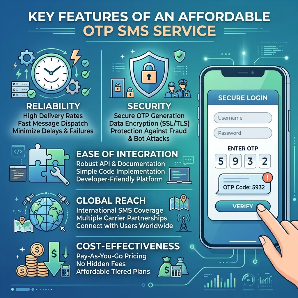 What features matter most in an affordable OTP SMS service