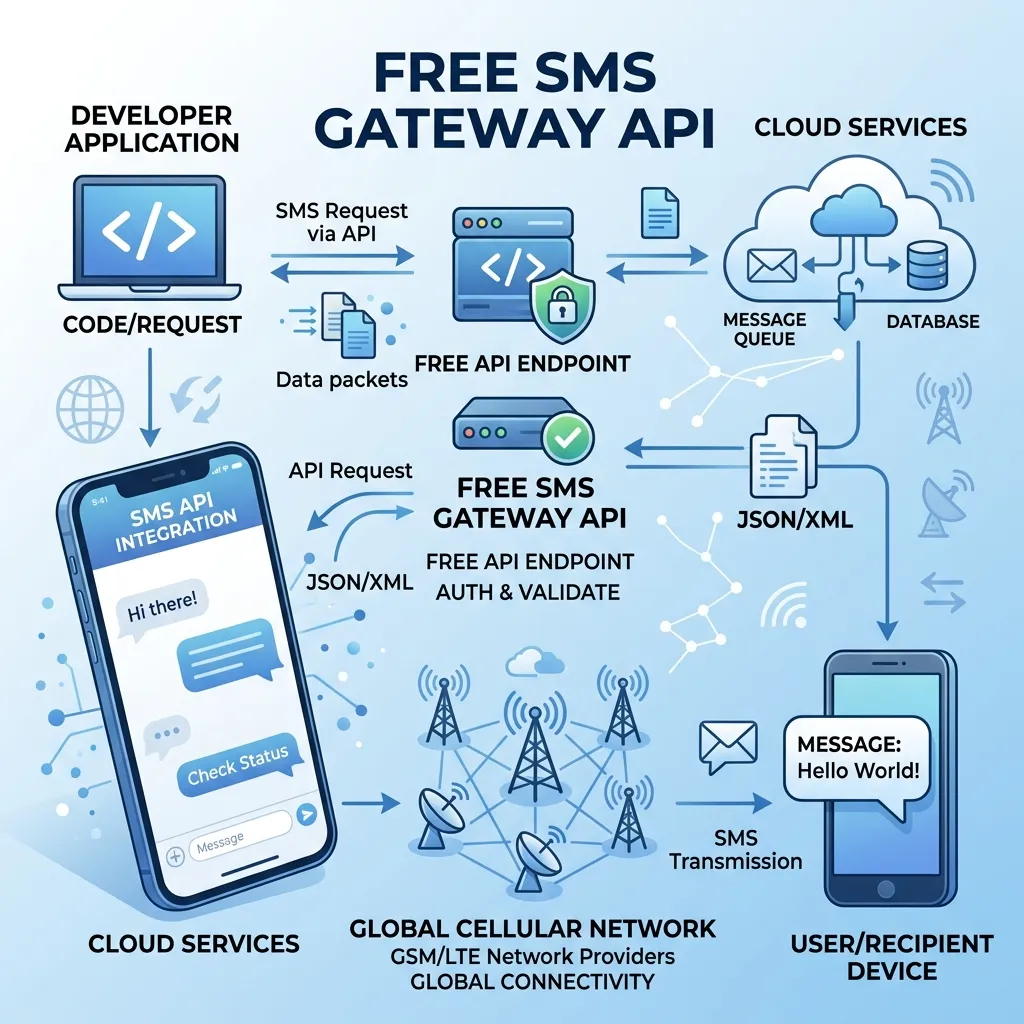 What is a free SMS gateway API