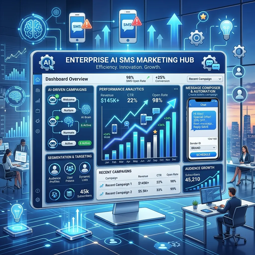 What is an enterprise AI SMS marketing tool